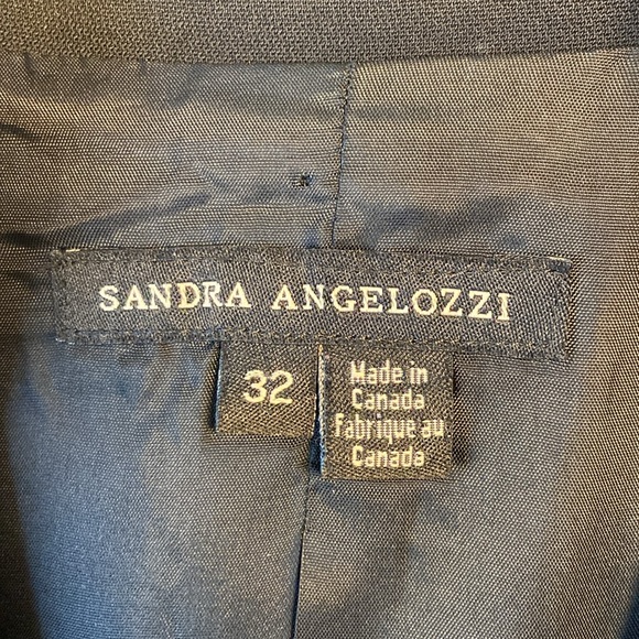 Sandra Angelozzi Crepe One-Button Blazer - Black - Size 32 - Picture 3 of 4